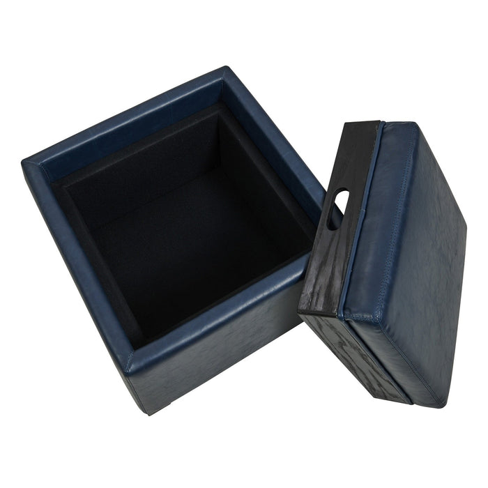 New Pacific Direct Cameron Square Bonded Leather Storage Ottoman 113042B-V05