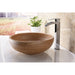 ANZZI Earthen Series 16" x 16" Deco-Glass Round Vessel Sink with Polished Chrome Pop-Up Drain
