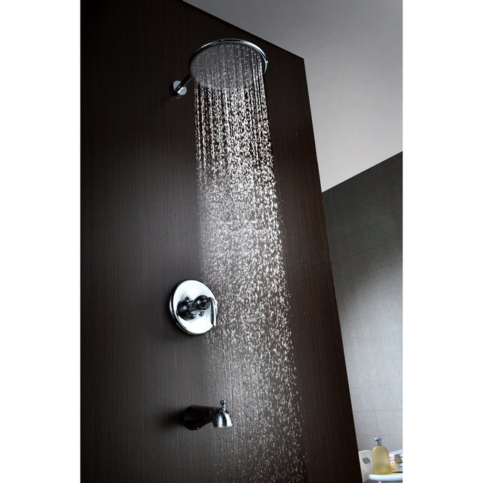 ANZZI Meno Series Wall-Mounted Single Handle Heavy Rain Shower Head with Bath Faucet Set
