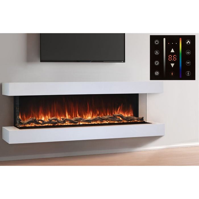 Modern Flames Landscape Pro 70'' Electric Fireplace Wall Mount Studio Suite | White Ready to Paint