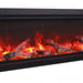 Remii WM-B Series Electric Fireplace with Glass and Black Steel Surround