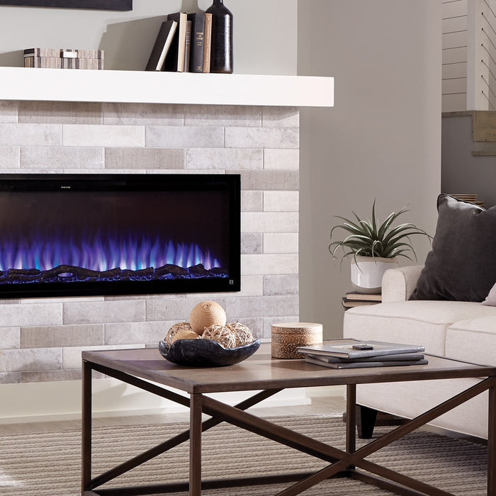 Touchstone Sideline Elite Smart 80044 100 Inch WiFi-Enabled Recessed Electric Fireplace Alexa/Google Compatible