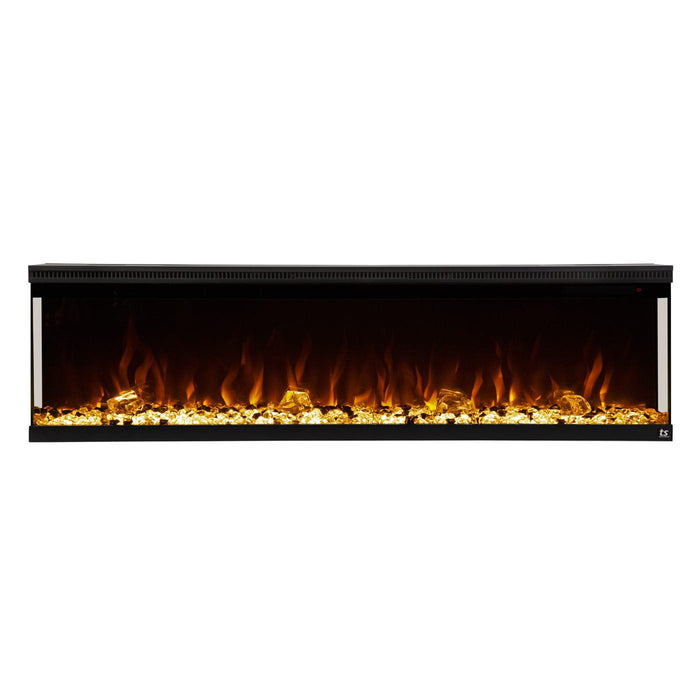 Touchstone Sideline Infinity 3 Sided 72 Inch WiFi Enabled Smart Recessed Electric Fireplace 80051 Alexa/Google Compatible