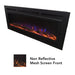 Touchstone Sideline Steel Mesh Screen Non Reflective 80047 60 Inch Recessed Electric Fireplace Refurbished