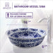 ANZZI Cadence Series 16" x 16" Deco-Glass Round Vessel Sink with Polished Chrome Pop-Up Drain