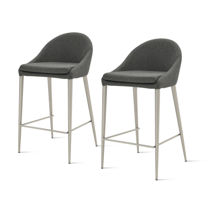 New Pacific Direct Zane Fabric Counter Stool, Set of 2 448527-NS-BS