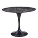 New Pacific Direct Allie 39" Striped Ebony Wood Veneer Round Dining Table 6300054