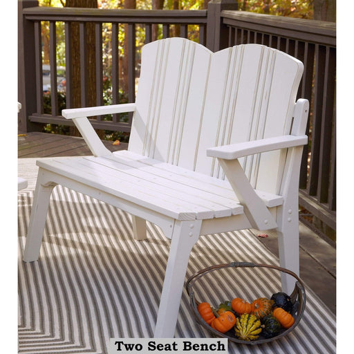Uwharrie Chair’s Outdoor Carolina Preserves Bench with Backrest / 2 seat, 3 seat, 4 Seat / C072, C073, or C074