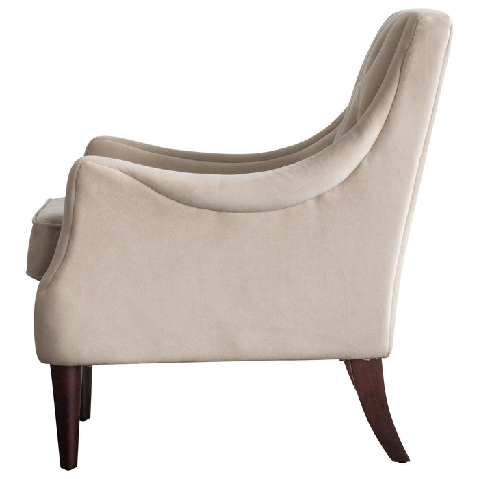 New Pacific Direct Marlene Velvet Fabric Tufted Accent Chair 1900121-346