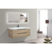 Eviva Smile 48" Wall Mount Modern Single Bathroom Vanity in Rosewood or White Oak Finish with White Integrated Acrylic Top