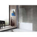 ANZZI Grand Series White "60 x 30" Alcove Rectangular Bathtub with Built-In Flange and Frameless Brushed Nickel Hinged Door