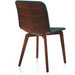 Bellini Modern Living Vela Dining Chair GREY with walnut back Vela GRY