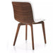 Bellini Modern Living Vela Dining Chair WHITE with walnut back Vela WHT