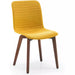 Bellini Modern Living Vela Dining Chair YELLOW with walnut back Vela YEL