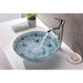 ANZZI Cadence Series 16" x 16" Deco-Glass Round Vessel Sink with Polished Chrome Pop-Up Drain
