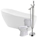 ANZZI Trend Series 67" x 31.5" Freestanding Glossy White Bathtub with Havasu Faucet and Talos Toilet FTAZ093-42B-65