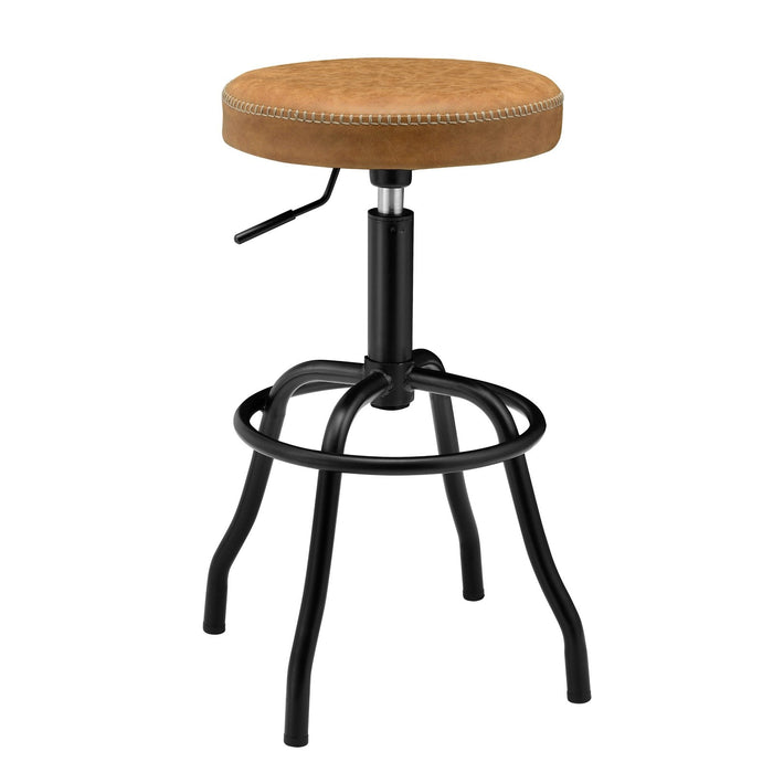 New Pacific Direct Eaton PU Leatgher Gaslift Backless Swivel Bar Stool 9300042-309