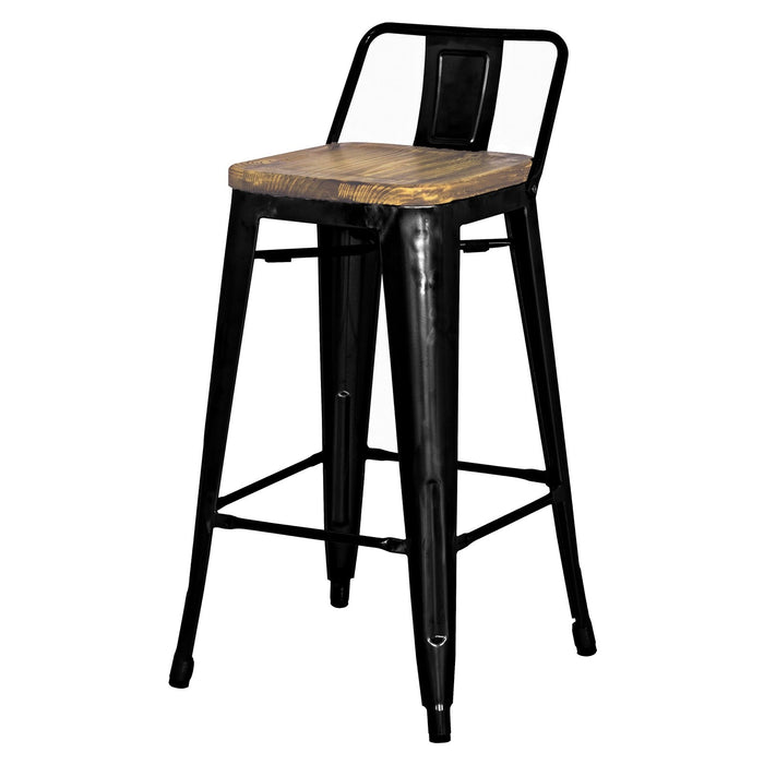 New Pacific Direct Metropolis Low Back Bar Stool, Set of 4 938537-B