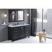 Eviva Aberdeen 42" Transitional Bathroom Vanity in Espresso, Gray or White Finish with White Carrara Marble Countertop and Undermount Porcelain Sink