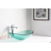 ANZZI Tale Series 21" x 15" Deco-Glass Oval Shape Vessel Sink in Lustrous Green Finish with Polished Chrome Pop-Up Drain LS-AZ8121