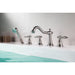 ANZZI Patriarch Series 3-Handle Roman Tub Faucet with Euro-Grip Handheld Sprayer