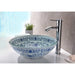 ANZZI Cadence Series 16" x 16" Deco-Glass Round Vessel Sink with Polished Chrome Pop-Up Drain