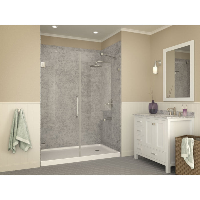 ANZZI Colossi Series 36" x 60" Single Threshold White Shower Base with Built-In Tile Flange