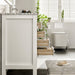 Eviva London 36" x 18" Transitional Bathroom Vanity in in Espresso, Gray, or White Finish with Crema Marfil Marble Countertop and Undermount Porcelain Sink