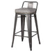 New Pacific Direct Metropolis PU Leather Low Back Counter Stool, Set of 4 9300032-239