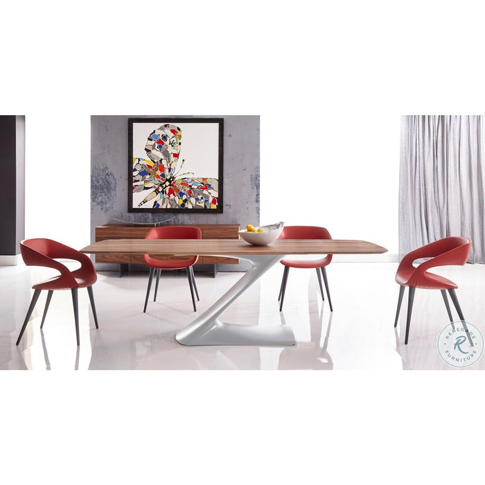 Bellini Modern Living Shape Dining Chair RED with Anthracite legs Shape RD-ANT