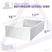 ANZZI Pascal Series 20" x 12" Rectangular Vessel Sink in Matte White Finish LS-AZ520a